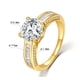 thumbnail image 4 of Anillos de Compromiso de Moissanita de 2 Quilates para Mujer Color D VVS1 Anillo de Diamante de Oro Anillos de Boda de Plata Esterlina S925 para Mujer Anillo de Moissanita, 4 of 7