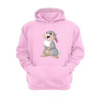 Genérico - Polerón Canguro Conejo Blanca Dibujos Animados Rosa Talla Xl Unisex