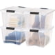 thumbnail image 1 of Contenedores de almacenamiento Iris USA, 32 L, apilables con tapas, 4 unidades, sin BPA, 1 of 9