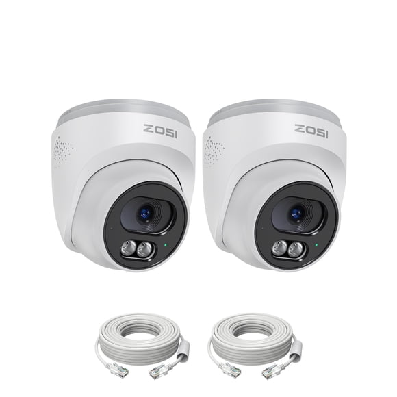 Cámara de vigilancia ZOSI C220, 4 MP, QHD, 2,5 K, PoE IP, paquete de 2