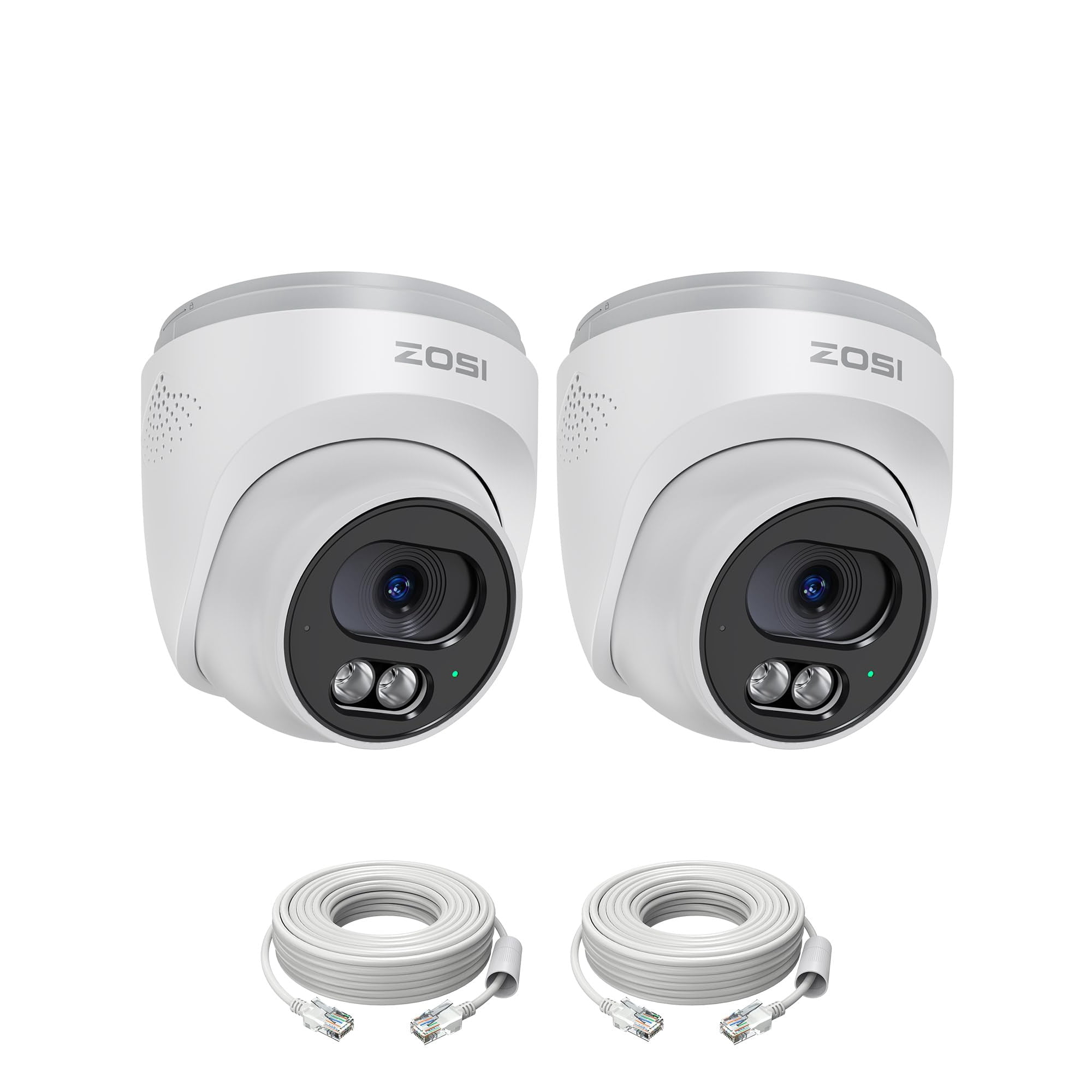 Cámara De Vigilancia Zosi C220, 4 Mp, Qhd, 2,5 K, Poe Ip, Paquete De 2