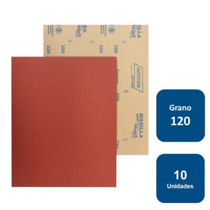 Norton - Lija Para Madera / Masilla A-257 Grano 120 10Un.