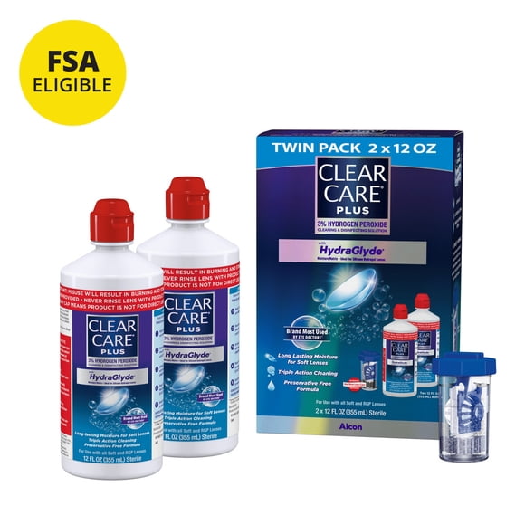 Solución Clear Care Plus Lentes de Contacto 2x355 mL Peróxido