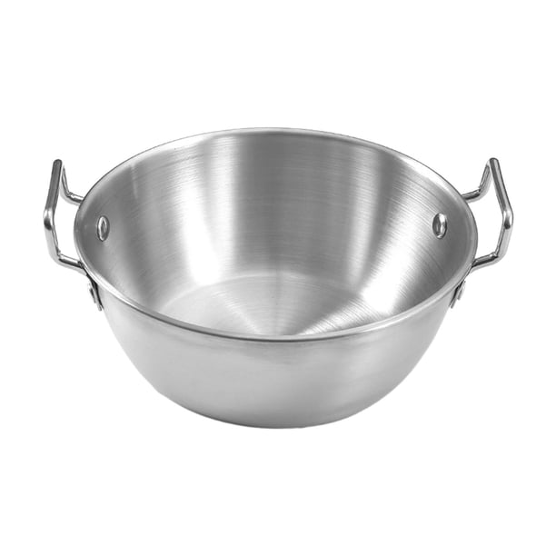 Ramen, pequeña máquina para hacer fideos de acero inoxidable, máquina para hacer sopa Kimchi para cocina de inducción, viajes de camping al aire libre 10.5CM plata