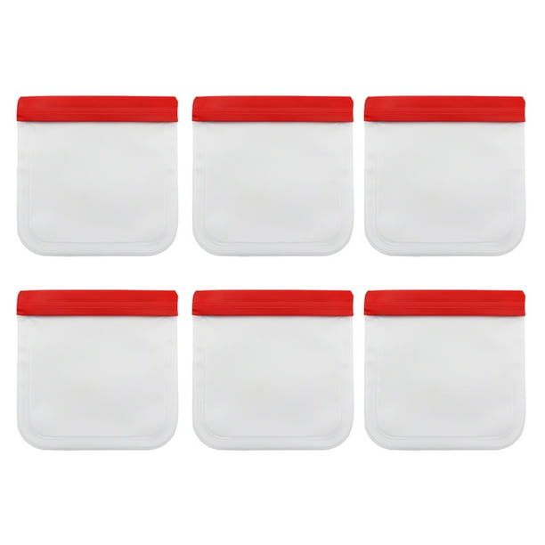 Bolsas reutilizables para almacenar alimentos, 6 unidades, bolsas reutilizables para congelador