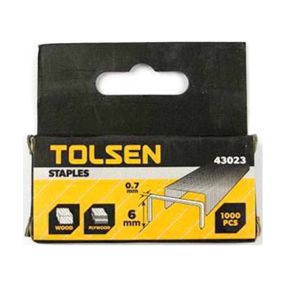 Tolsen - Grapa Corchete 0.7X6Mm 1000 Un.