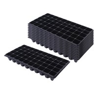 Magideal - Paquete De 10 Bandejas Gruesas Para Plántulas, Bandejas Para Plantar Plántulas, Bandejas De Propagación Con Agujeros, Bandejas Para Inicio De Plántula 80G