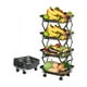 thumbnail image 1 of Estante Plegable Organizador Verdulero Frutero Metal 4 Pisos Negro, 1 of 3