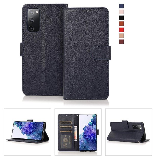 Funda Cartera para Samsung Galaxy S20 FE 5G con Tarjetero, Soporte y Cordón - Protección Azul