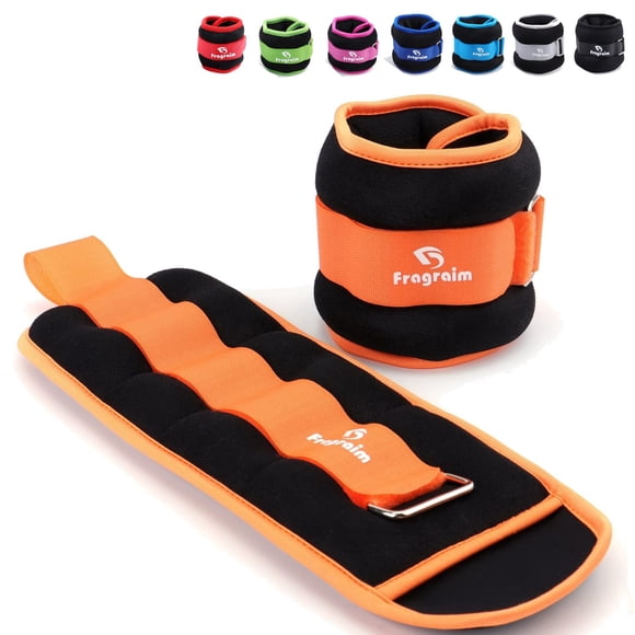 Pesas de tobillo Fragraim de 1,4 kg x 2 para mujeres, hombres y niños, color naranja