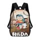 thumbnail image 1 of Hilda-theme Backpack, Campus style schoolbag Bookbag with Adjustable Shoulder Straps And Large Zip Compartment, Unisex Travel Bags., 1 of 6