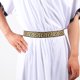 thumbnail image 5 of Disfraz EAWIN Toga romana para hombre con corona de laurel, color blanco, 5 of 9