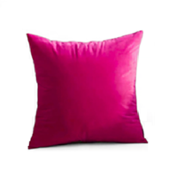 Genérico - Funda Para Cojín Velvet Terciopelo Liso En Variedad De Colores - Fucsia