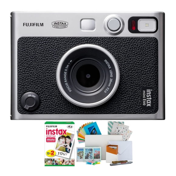 Cámara Fujifilm Instax Mini EVO Híbrida de Película Instantánea - Paquete