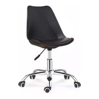 Tododescuento - Silla Oficina Eames Acolchada Color Negro, Escritorio