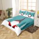 thumbnail image 2 of Xmas Bedding Sets Scandinavian Christmas Santa Gnomes Comforter Cover Snowing Santa Claus Bedding Sets for Kids Boys Girls Romantic Candlelight Quilt Cover 3 Pieces Queen Size, 2 of 5