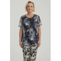 Fashionspark - Polera Mujer Detalle Folia Negro