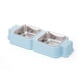 thumbnail image 1 of Plato De Forma De Caramelo Con Pocillo De Acero Inoxidable Celeste, 1 of 2
