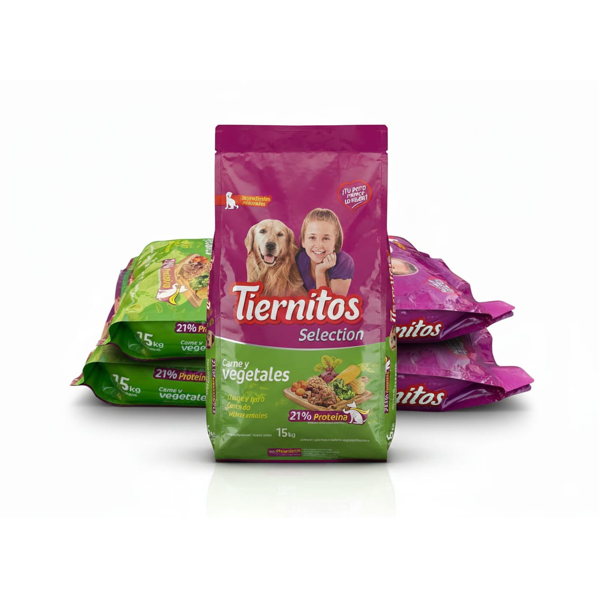 Alimento seco para perros Tiernitos selection vegetales 21 kilos