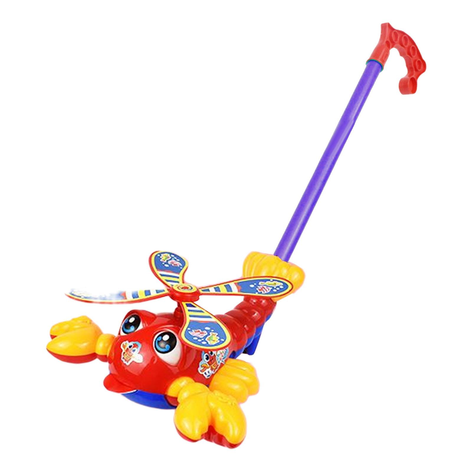 Magideal - Juguete De Mano Para Empujar Langosta, Avión, Coche, Ala De Rotación, Langosta, Juguete Para Empujar A Mano Para Niños De 2 Años, Regalo De Cumpleaños