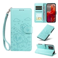 Funda Billetera Foxdock Compatible Con Motorola Moto G85 5G, Diseño Perrito Tierno, Ranuras Para Tarjetas Y Soporte Plegable