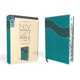 thumbnail image 1 of Biblia HarperCollins NIV Leathersoft Color Turquesa con Letras Rojas, 1 of 6