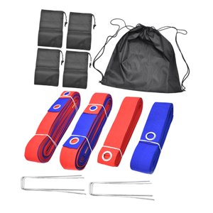 Ioensy - Kit De Líneas Delimitadoras Para Cancha De Voleibol De Playa, Versátil, De 52,5 Y 26,2 Pies, Línea Roja Y Azul