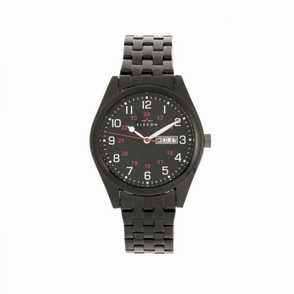 Reloj Elevon Gann, pulsera con día/fecha para hombre, color negro