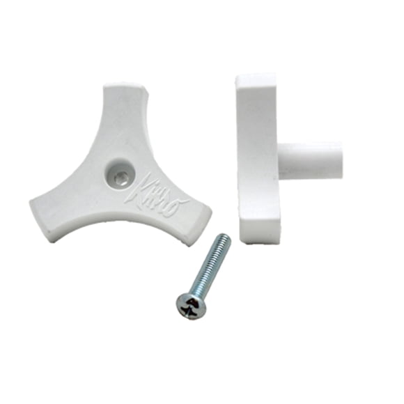 Pomo de manivela para ventana AP Products 013-511 blanco con tornillo