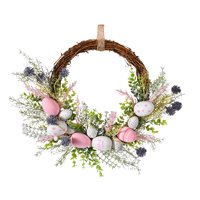 Magideal - Guirnalda De Huevos De Pascua Artificiales, Guirnalda De Flores De Seda Colgante, Adorno De Decoraciones De Pascua Para Puerta Delantera, Festival Estilo A