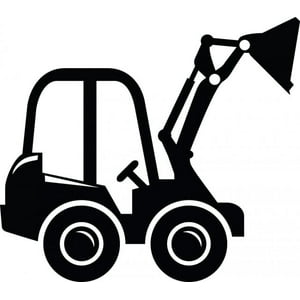 Rienda Libre Graphics - Decomural Digger Loader Childrens Construction Ws-50413