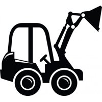 Rienda Libre Graphics - Decomural Digger Loader Childrens Construction Ws-50413