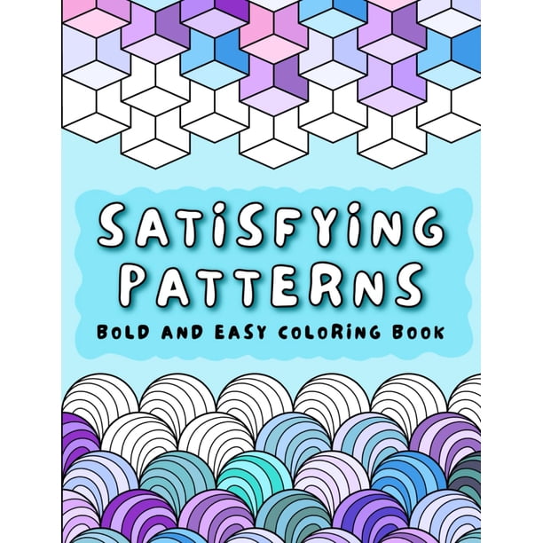 Libro para colorear con patrones atractivos, llamativos y fáciles para todas las edades