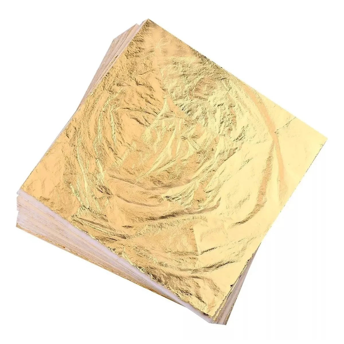 Genérica - 100 Hojas Laminas Pan De Oro 14*14cm Para Decoración