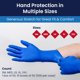 thumbnail image 5 of Guantes desechables de látex Adenna HERO 14 mil XL Blue 50, 5 of 6