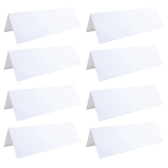 Tarjetas de carpa con nombre WTYONZEL – paquete de 30 unidades – 8,9 cm × 28 cm – blancas