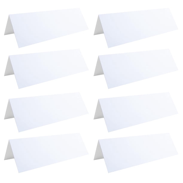Tarjetas de carpa con nombre WTYONZEL – paquete de 30 unidades – 8,9 cm × 28 cm – blancas