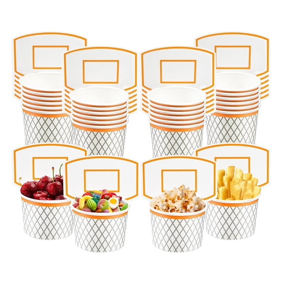 Vasos LYART para aperitivos tipo argolla de baloncesto, 8 oz (24), para artículos de fiesta
