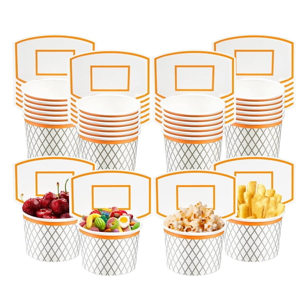 Vasos LYART para aperitivos tipo argolla de baloncesto, 8 oz (24), para artículos de fiesta