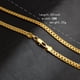 thumbnail image 4 of Collar de cadena de serpiente chapado en oro amarillo macizo de 18 quilates para mujer y hombre, 20 pulgadas, 4 of 5