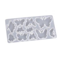 Magideal - Modelo De Silicona De Mariposa, Modelo De Resina Epoxi, Joyería De Diferentes Tamaños, Modelo De Fundición De Silicona Con Orificio Para Llavero, Pend