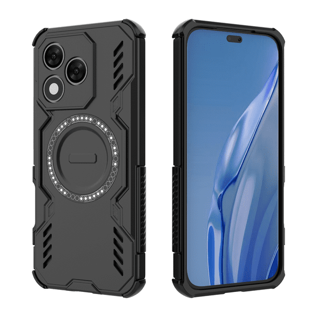 Funda FOXDOCK para Honor 400 Lite , magnética, resistente a golpes, con soporte, unisex, carga inalámbrica