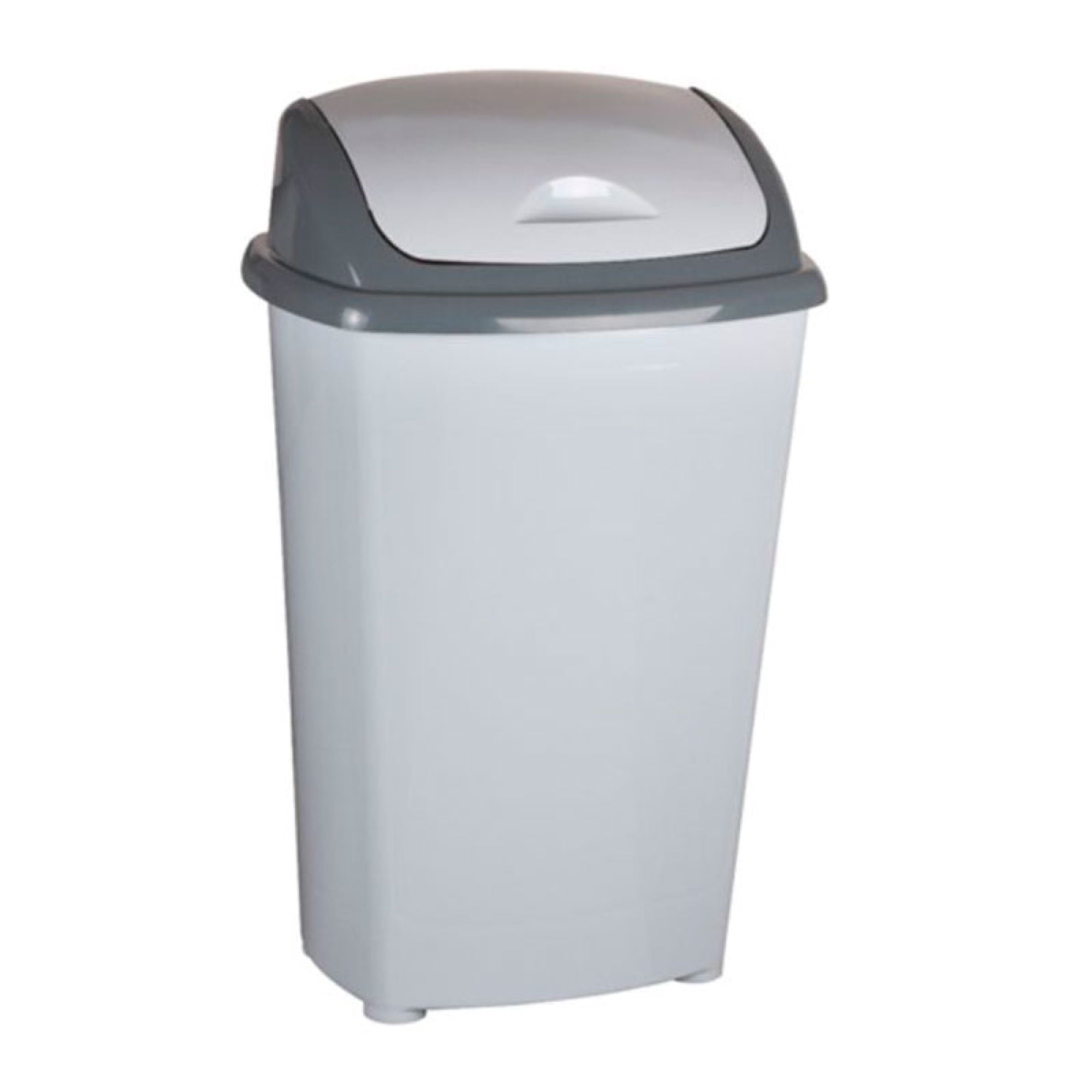 Papelero Tapa 90l Polipropileno Gris 1 Un Innovaplast