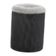 thumbnail image 2 of Soporte para gafas con forro de felpa, protector de silicona, resistente, organizador para guardar gafas, estuche para escritorio y mesita de noche. Peluche negro gris, 2 of 5