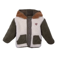 Pillin - Polerón Bebé Niño Forrado Sherpa Y Broches Crudo