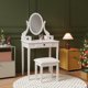 thumbnail image 1 of oniys Madera Moniya Maquillaje Vanidad Mesa y Taberno Conjunto, 1 of 5