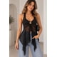 thumbnail image 1 of Blusa Top Mujer Transparente Asimétrico Con Aplique Verano negro Talla Única, 1 of 2