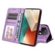 thumbnail image 4 of Funda tipo cartera FOXDOCK para Xiaomi Redmi Note 13 5G , diseño girasol en relieve, cuero PU, cierre magnético, soporte y tarjetero, 4 of 5