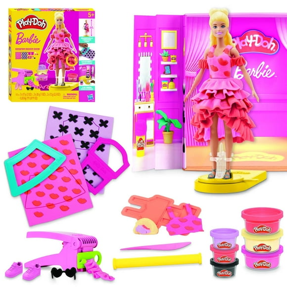 Muñeca Set de Masa Moldeable Play Doh Barbie Crea Ropa para Muñecas