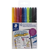 Set De 10 Rotuladores Staedtler Twin-Tip Para Escritura, Surtidos